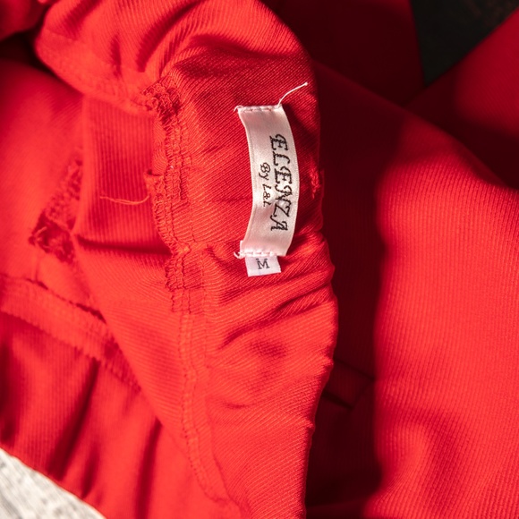 Cute Red Athletic Pants with White Stripe Sz M - Picture 5 of 7